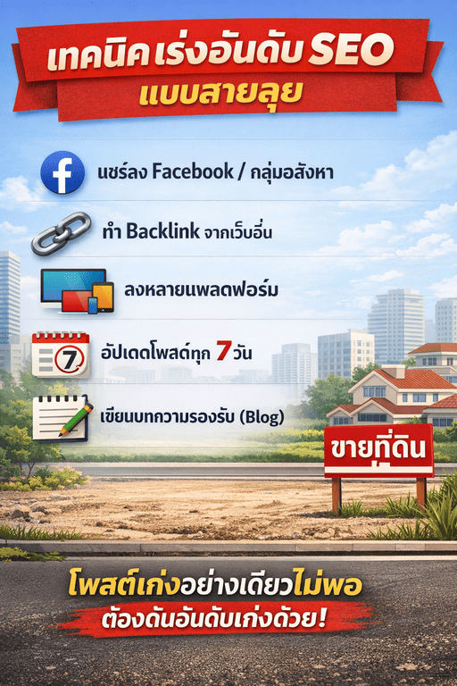 วิธีทำ SEO ขายที่ดิน