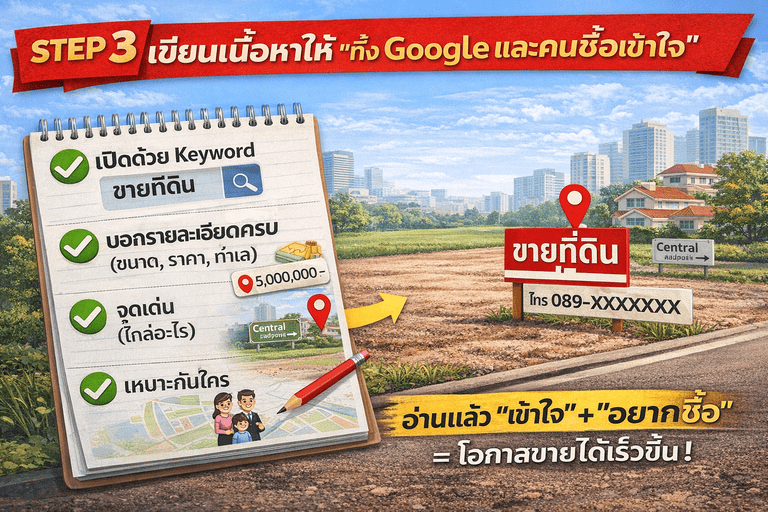 วิธีทำ SEO ขายที่ดิน