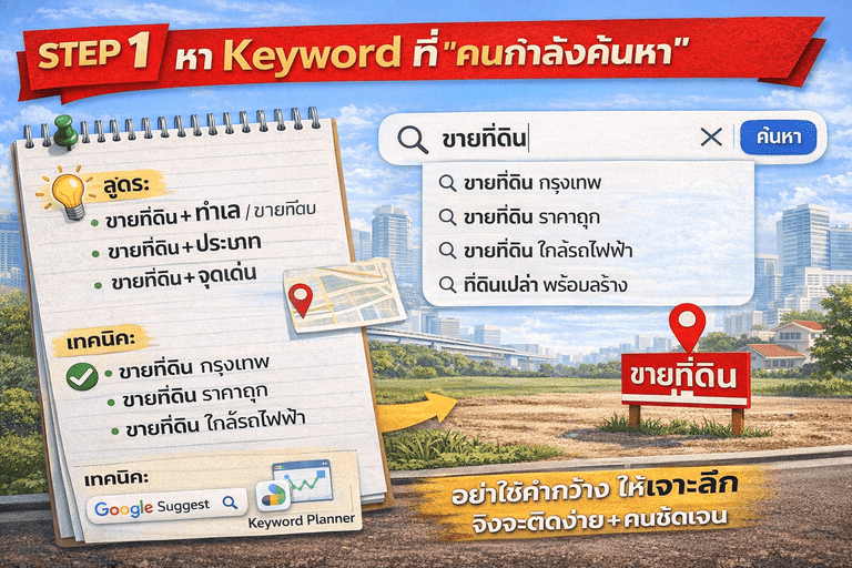 วิธีทำ SEO ขายที่ดิน