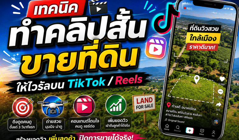 เทคนิคทำคลิปสั้นขายที่ดิน ให้ไวรัลบน TikTok
